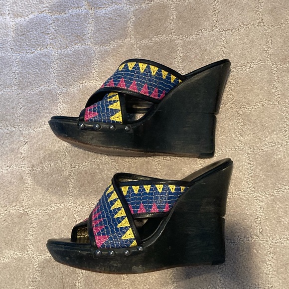 Diane von Furstenberg Wedge Sandals - Picture 2 of 6